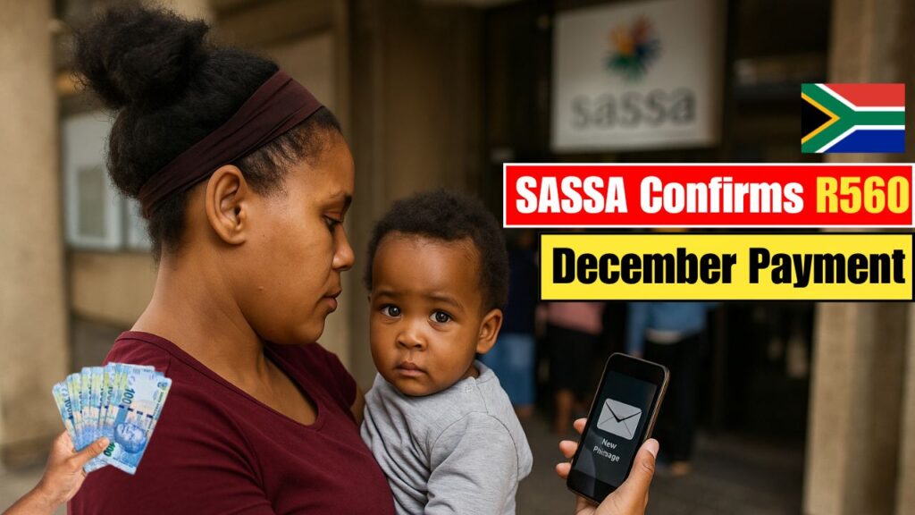 SASSA Confirms R560 December Payment